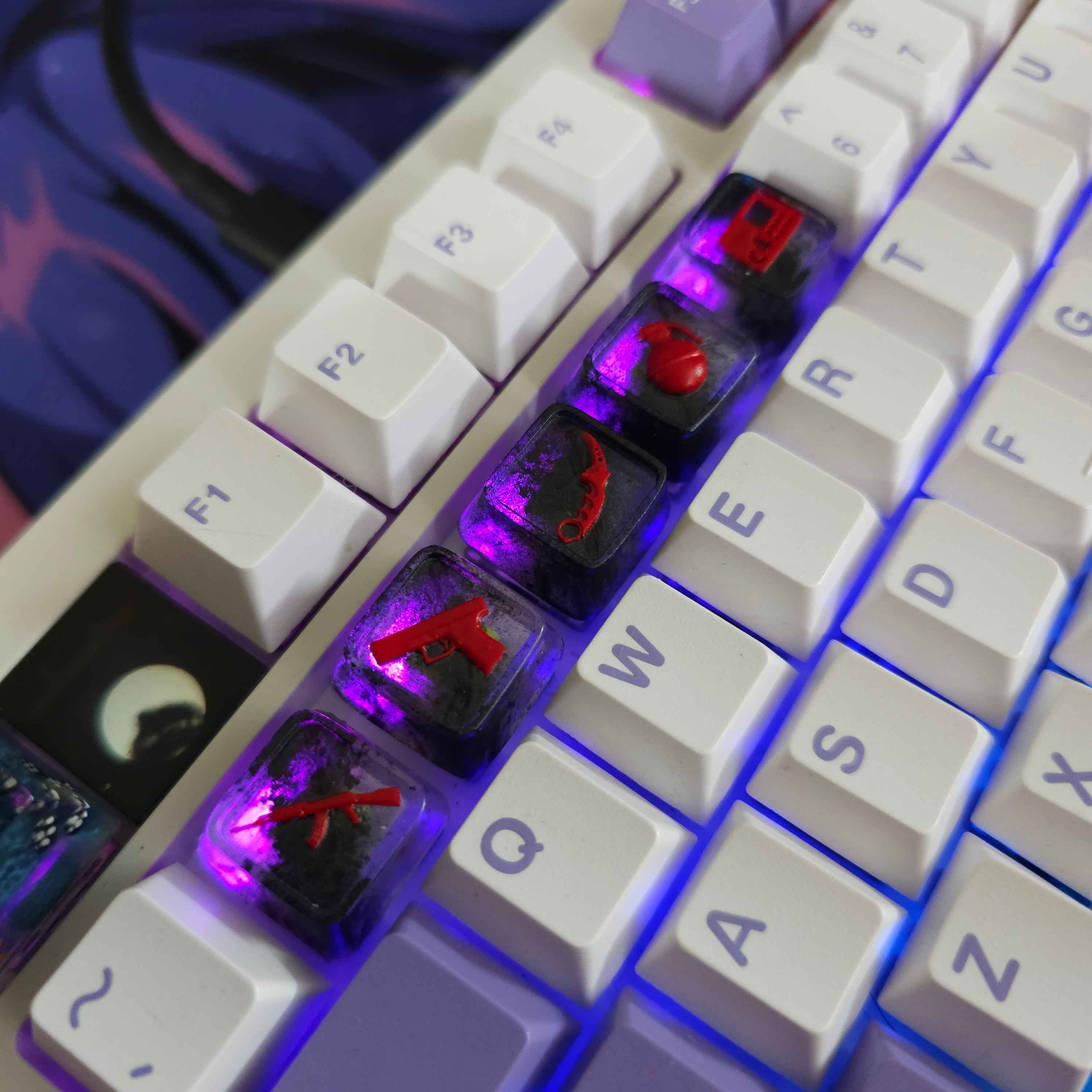 دکمه کیبورد مکانیکال ست 5تایی بازی کانتر رنگ ثابت Csgo\ کیکپ کاستوم کیبورد مکانیکال Cs2