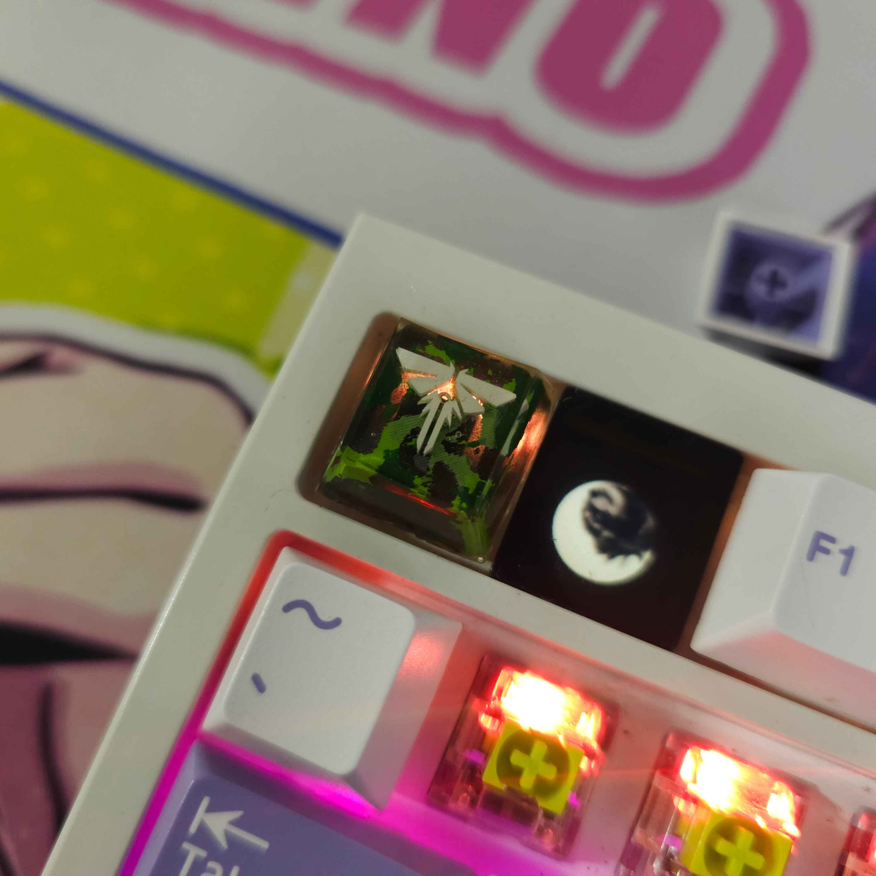 دکمه کیبورد مکانیکال لوگو 3بعدی فایر فلای لست آف آس FireFly the last of us\ کیکپ کاستوم کیبورد مکانیکال