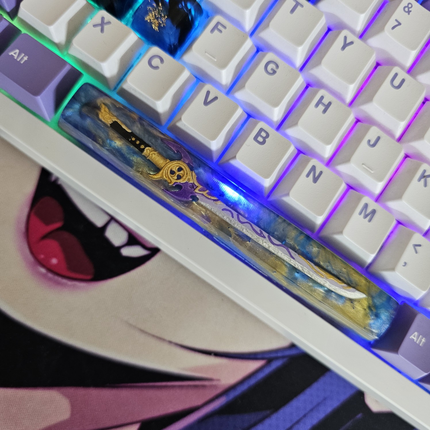 دکمه کیبورد مکانیکال بازی گنشین سایز اسپیس Genshin Mistsplitter Reforged spacebar\ کیکپ کاستوم کیبورد مکانیکال