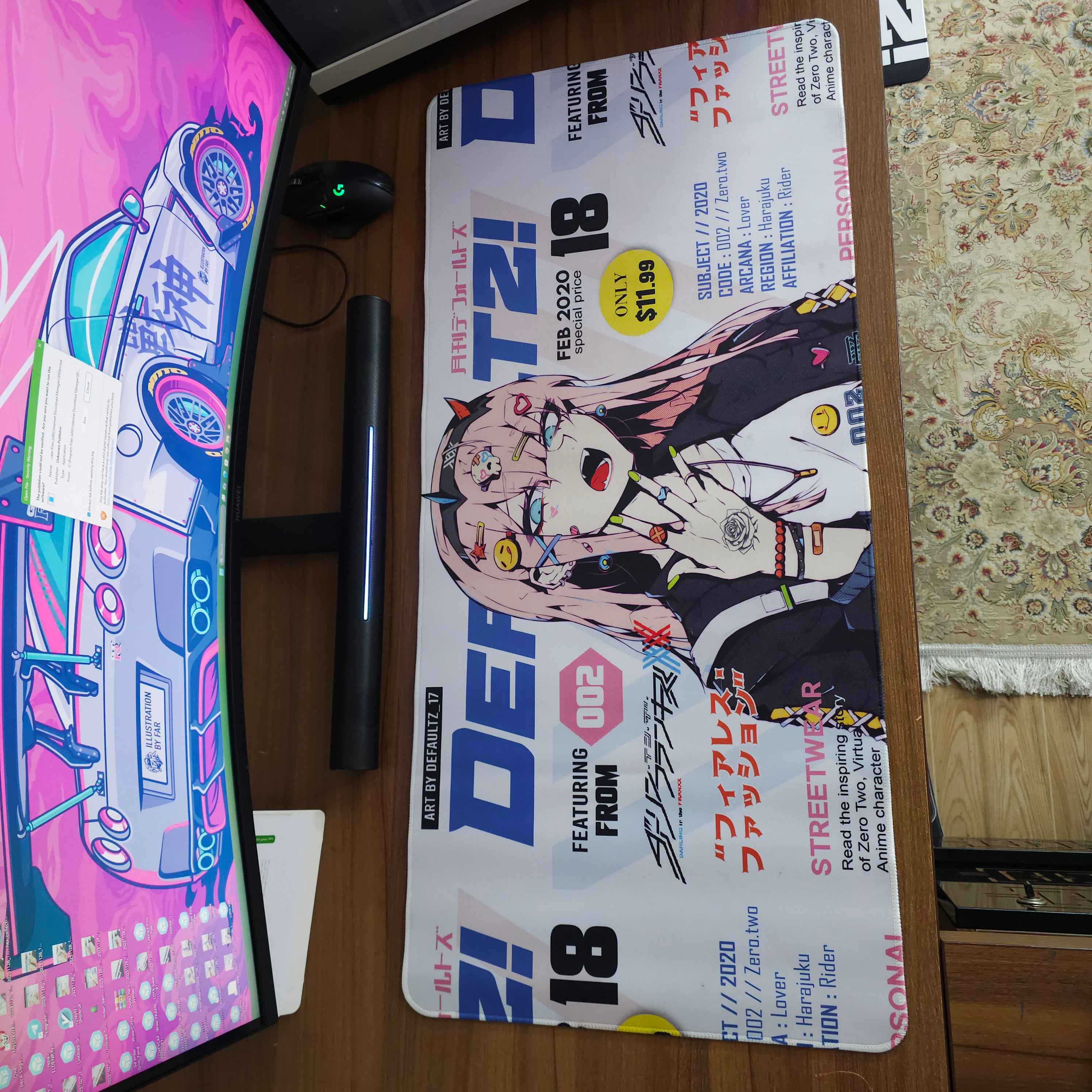 دسک پد (موس پد) طرح دختر انیمه 002