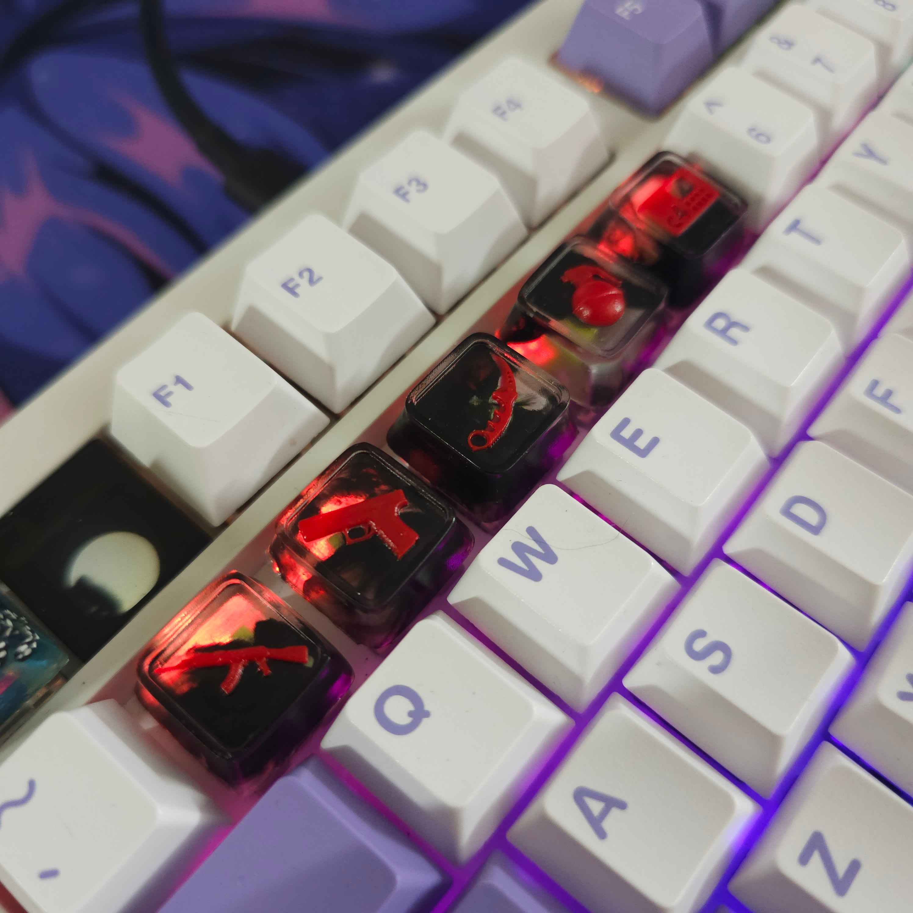 دکمه کیبورد مکانیکال ست 5تایی بازی کانتر رنگ ثابت Csgo\ کیکپ کاستوم کیبورد مکانیکال Cs2